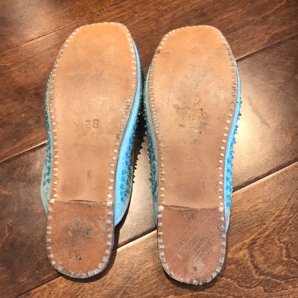 Cute beaded sandals Sz 8 - Picture 3 of 3